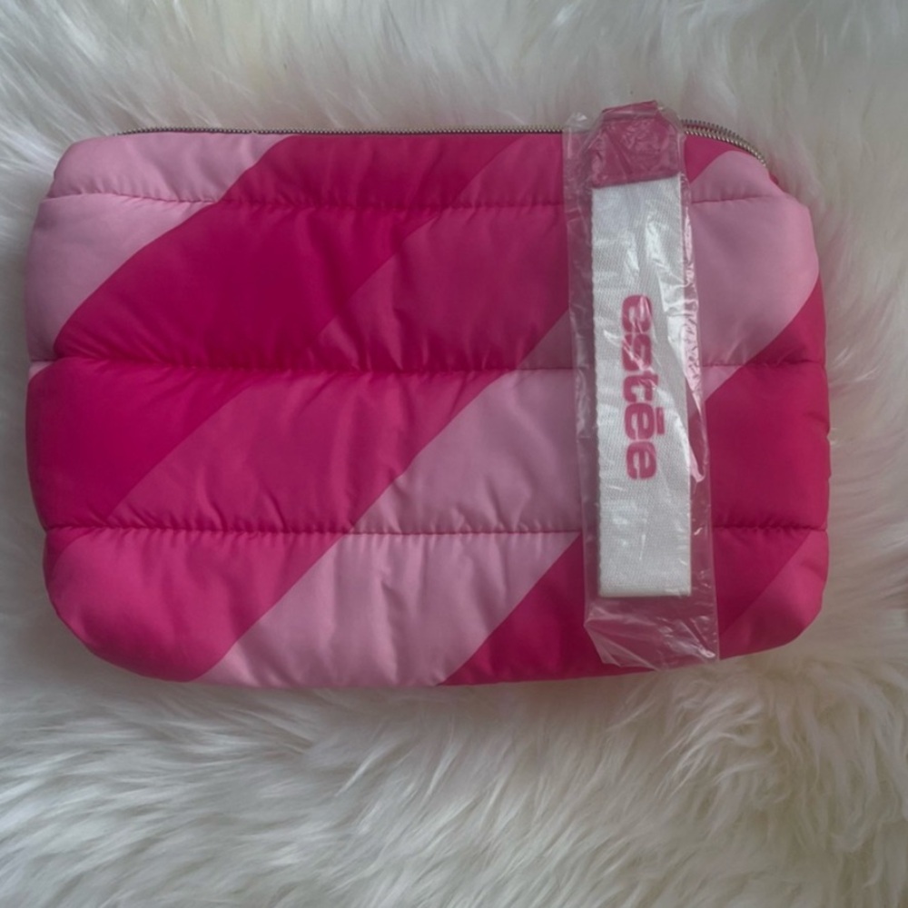 Estรฉe Lauder Pink Puffer Pouch Makeup Bag